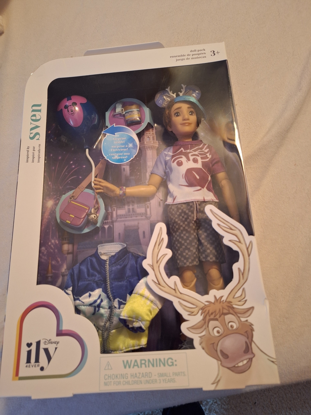 Disney Sven Doll with Purple Outfit and Blue Accessories